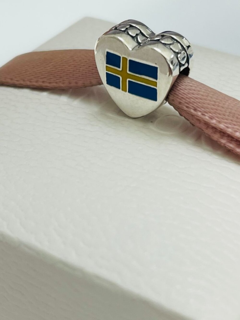 Pandora Sweden Flag I Love Sweden Exclusive Heart Charm